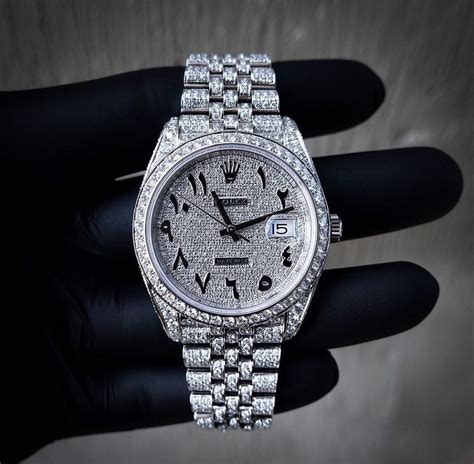 rolex full diamond watch.